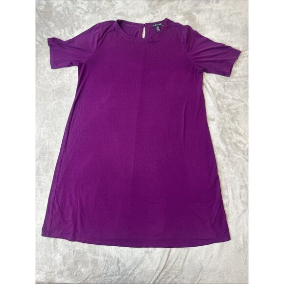Women’s Eileen Fisher Dress Purple Stretch Size Medium - Picture 3 of 13